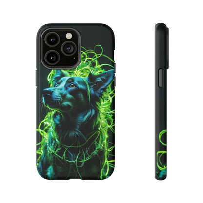 Green Neon Dog Tough Case