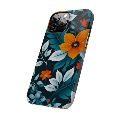 White Flower Slim Phone Case