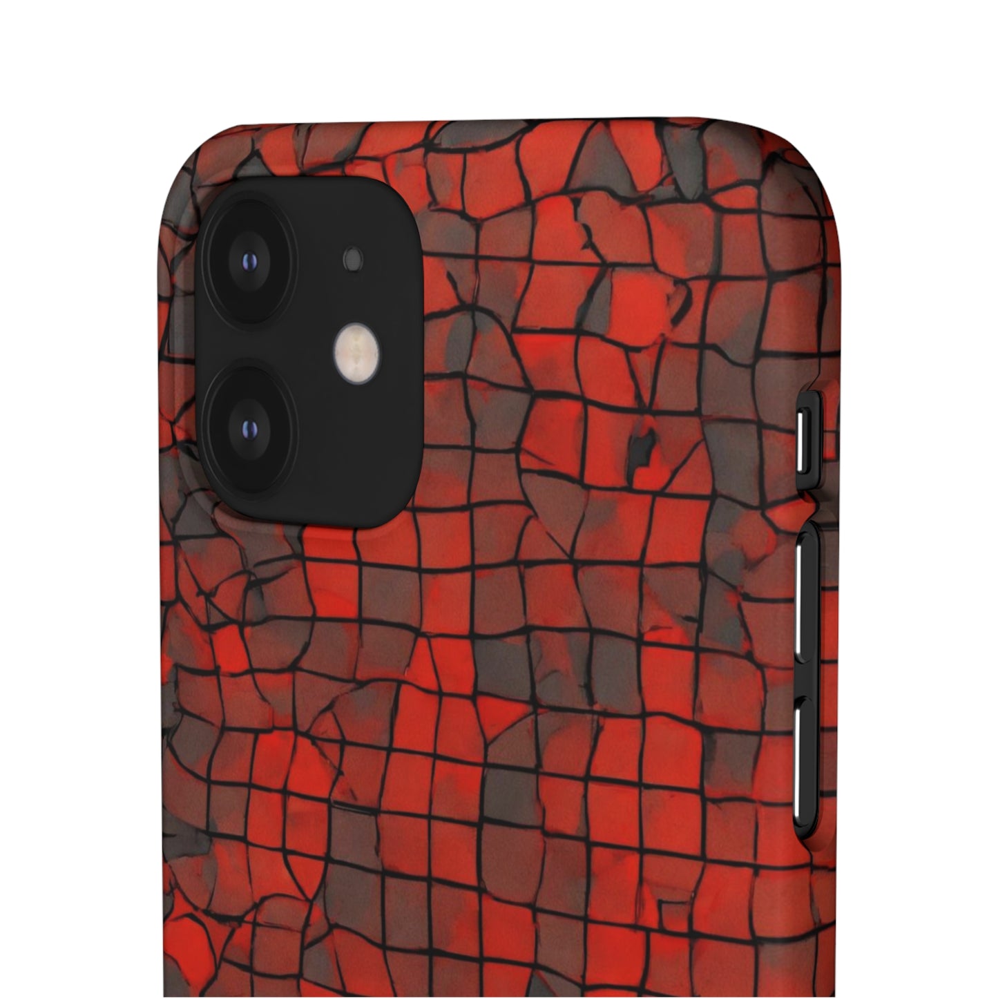 Red & Black Cubes Snap Case - Colorwink