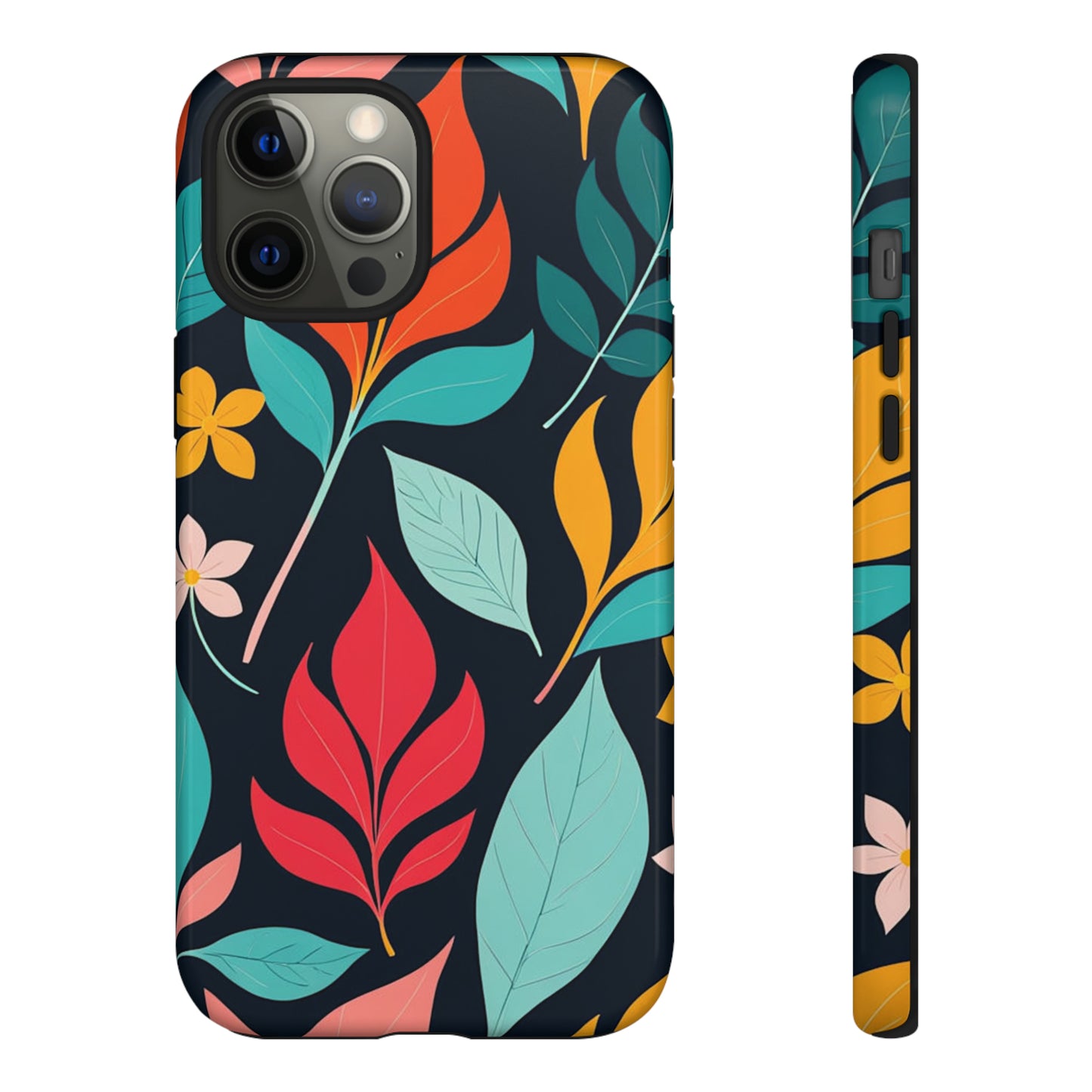 Red Leaf Design Pattern Tough Case