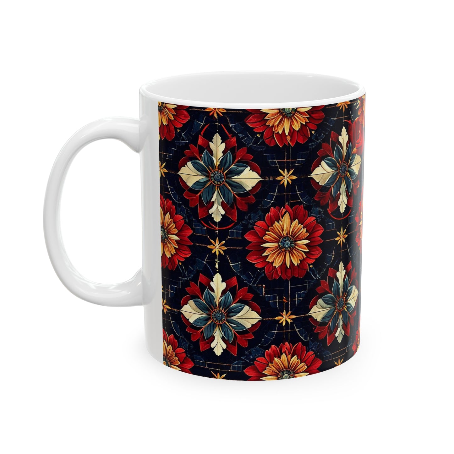 Flower Tiles Coffee Mug