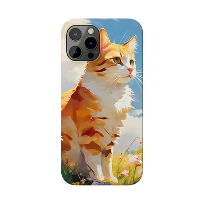 Cat Acrylic Painting Slim Phone Case - Colorwink