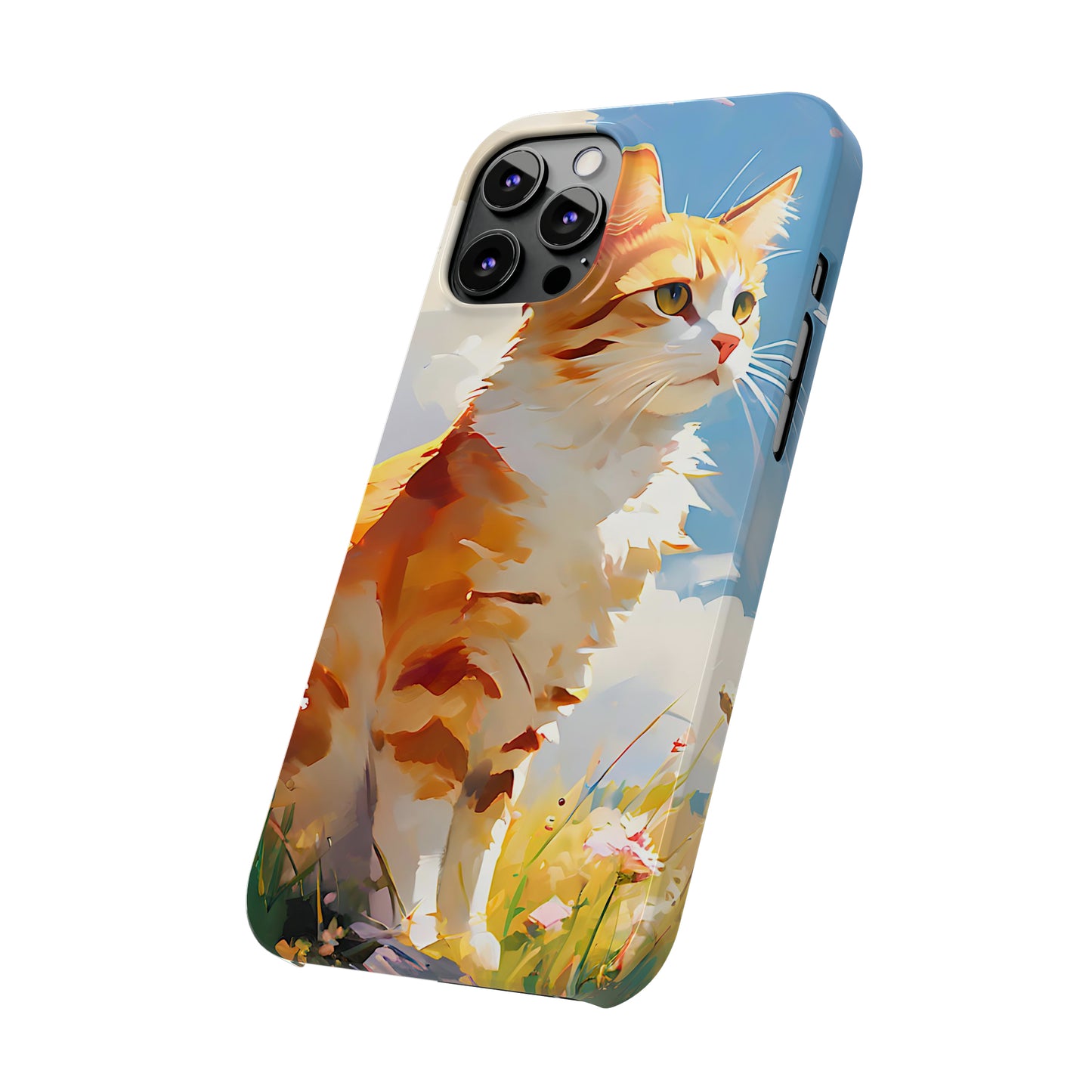 Cat Acrylic Painting Slim Phone Case - Colorwink