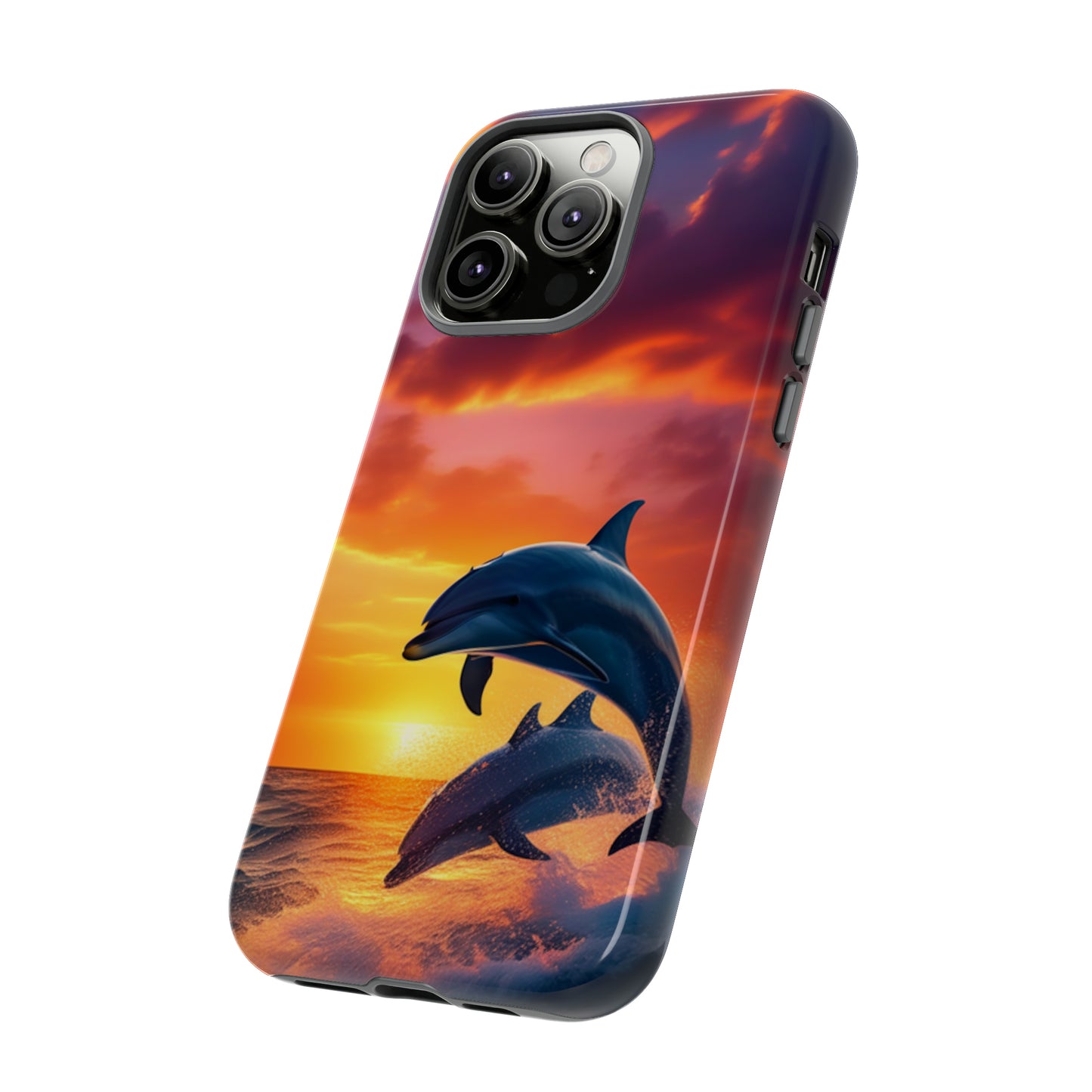 Sunset Dolphin Tough Case