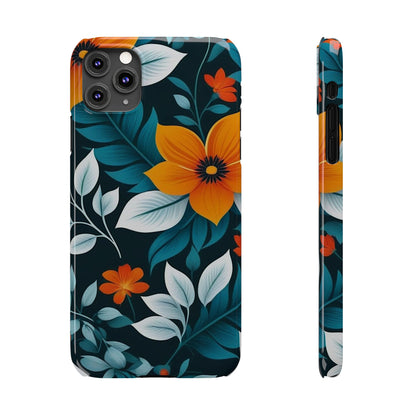 White Flower Slim Phone Case