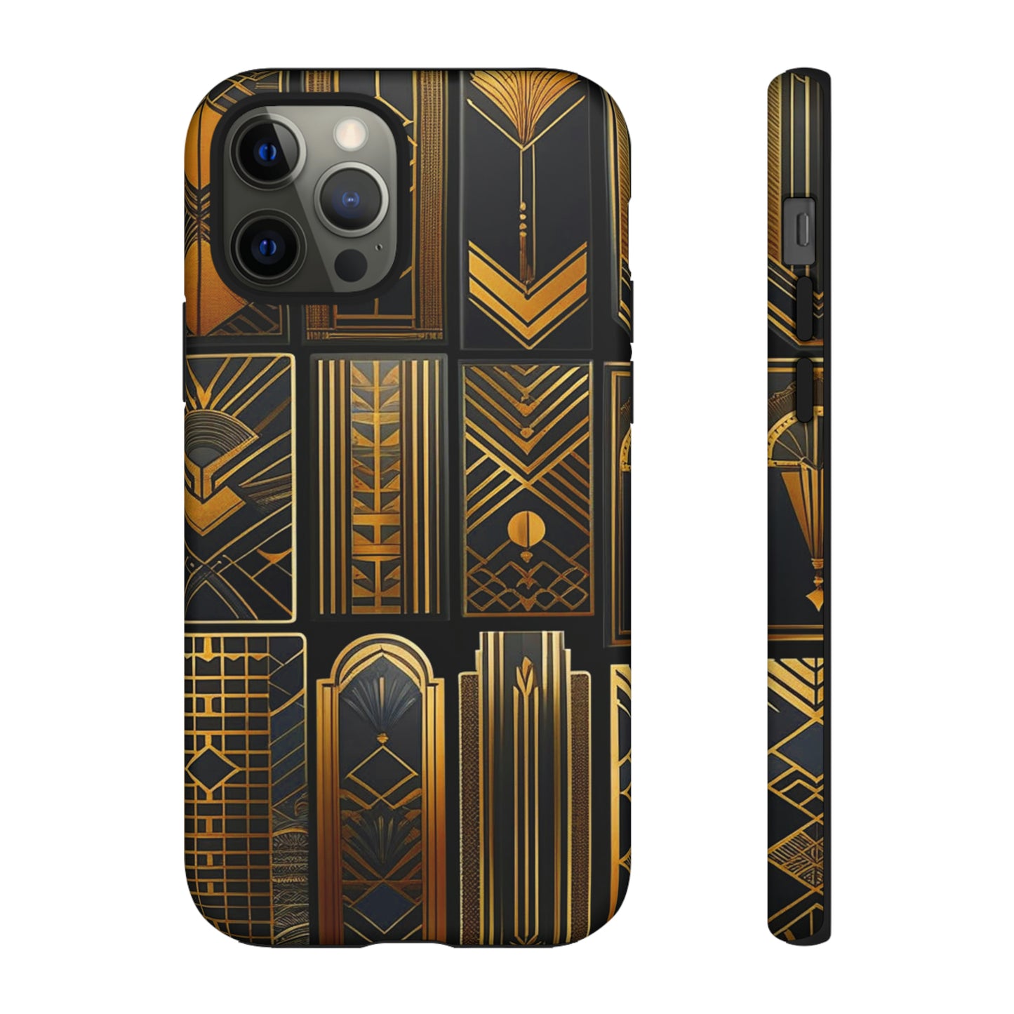 Golden Grid Art Design Pattern Tough Case