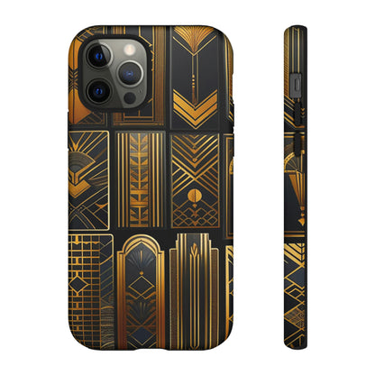 Golden Grid Art Design Pattern Tough Case