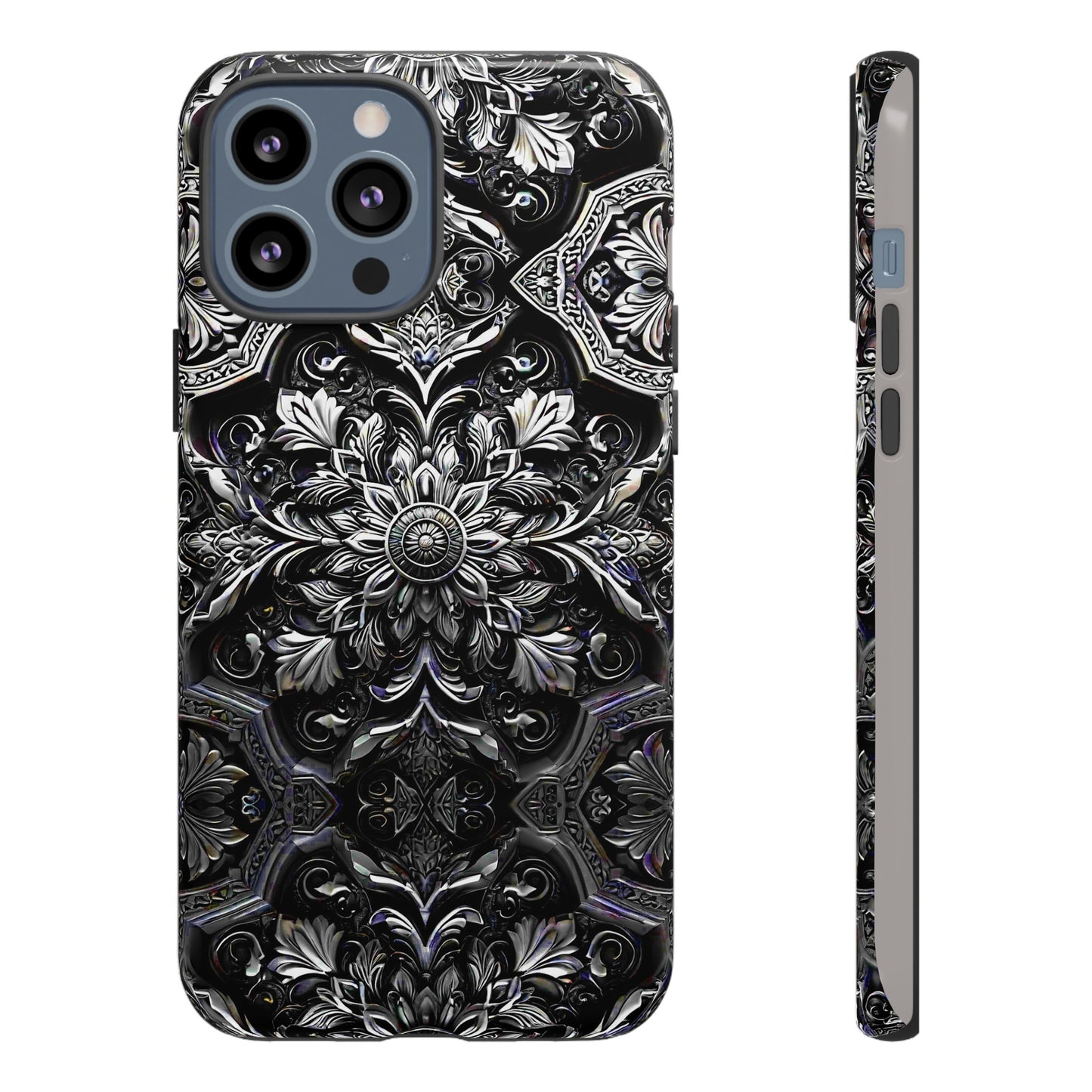 Monochrome Flowers Tough Case