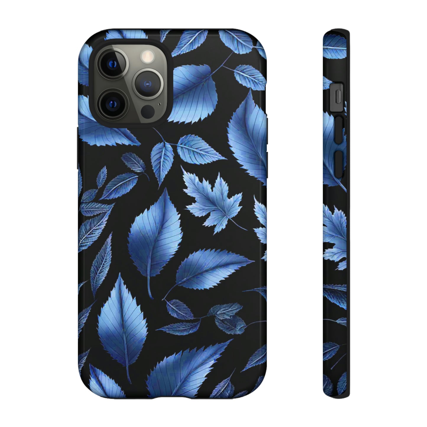 Blue Leaf Art Design Pattern Tough Case