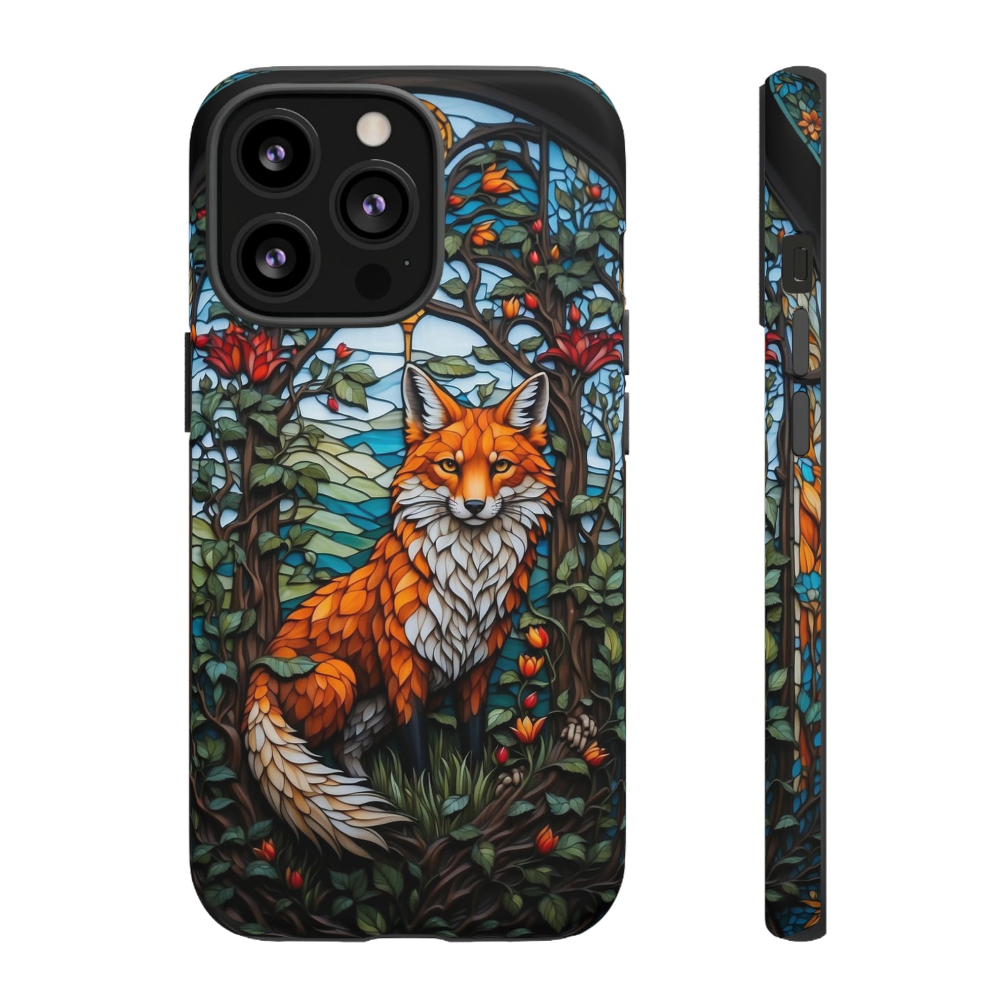 Stained Glass Art of a Fox Tough Case