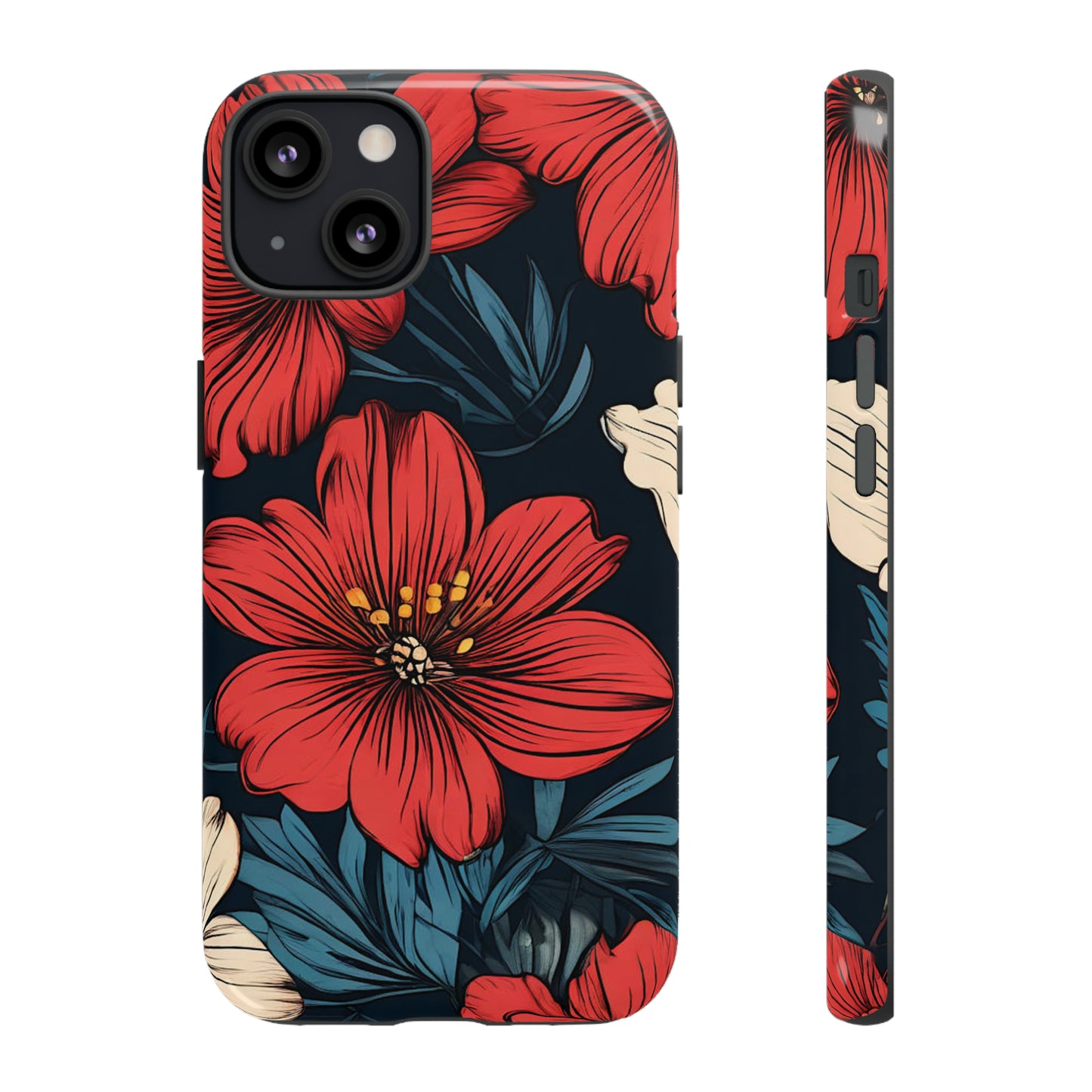 Red Dandelion  Art Design Pattern Tough Case