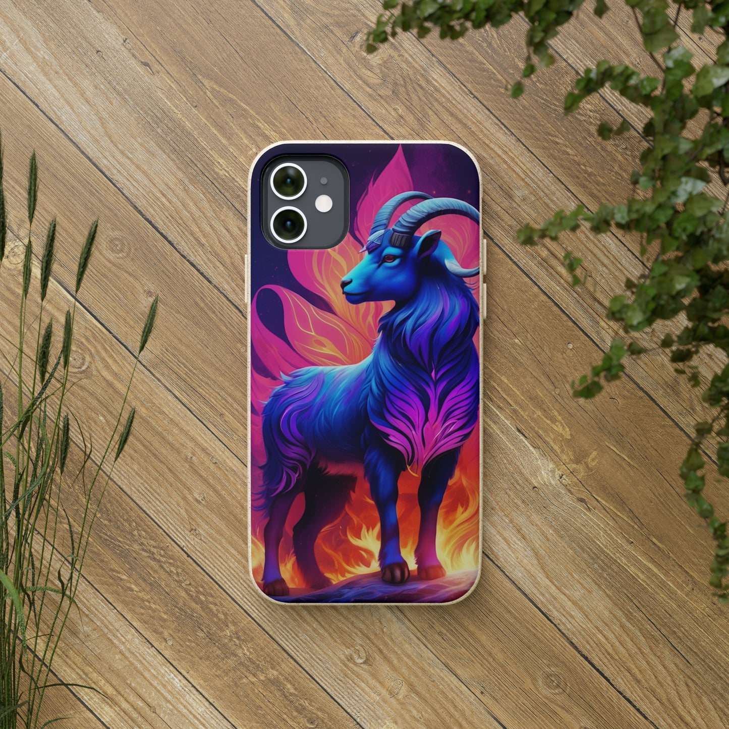 Pink Peculiar Goat Biodegradable Case