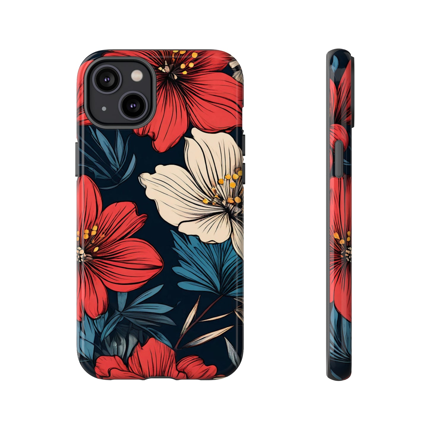 Two Flowers Tough Case