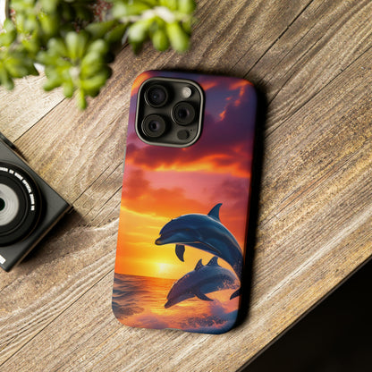 Sunset Dolphin Tough Case