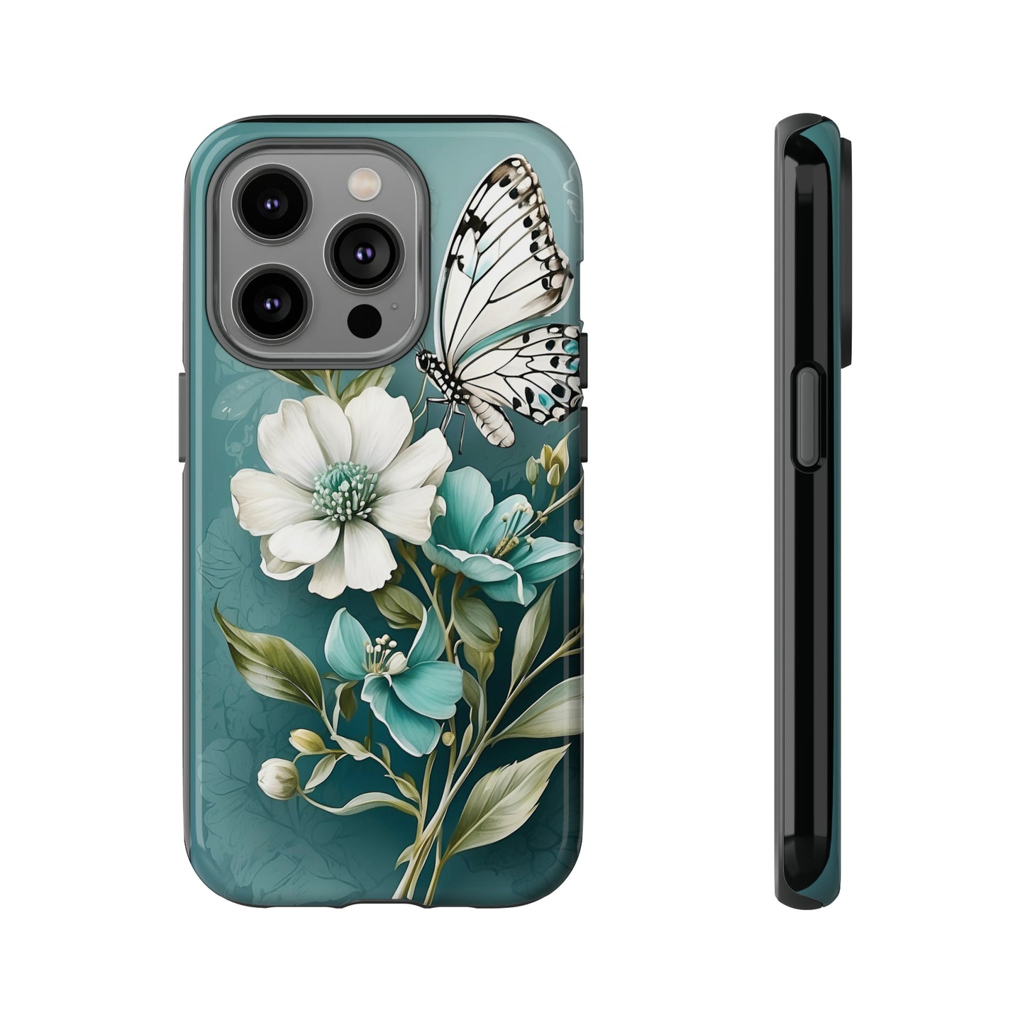 Flower and Butterfly Tough Case