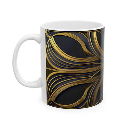 Gold Embroidery Coffee Mug