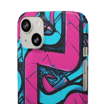 Pink-Blue Graffiti Snap Case - Colorwink