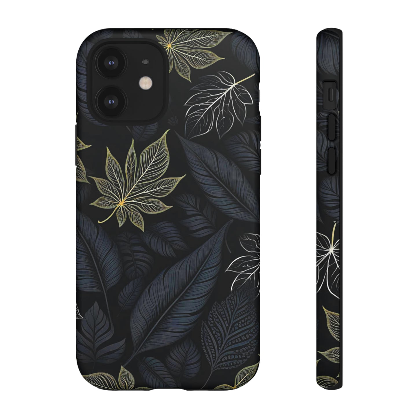 Grey Leaf Pattern Tough Case