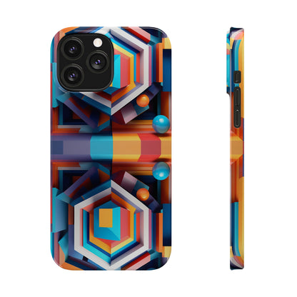 Colored Hexagon Slim Phone Case