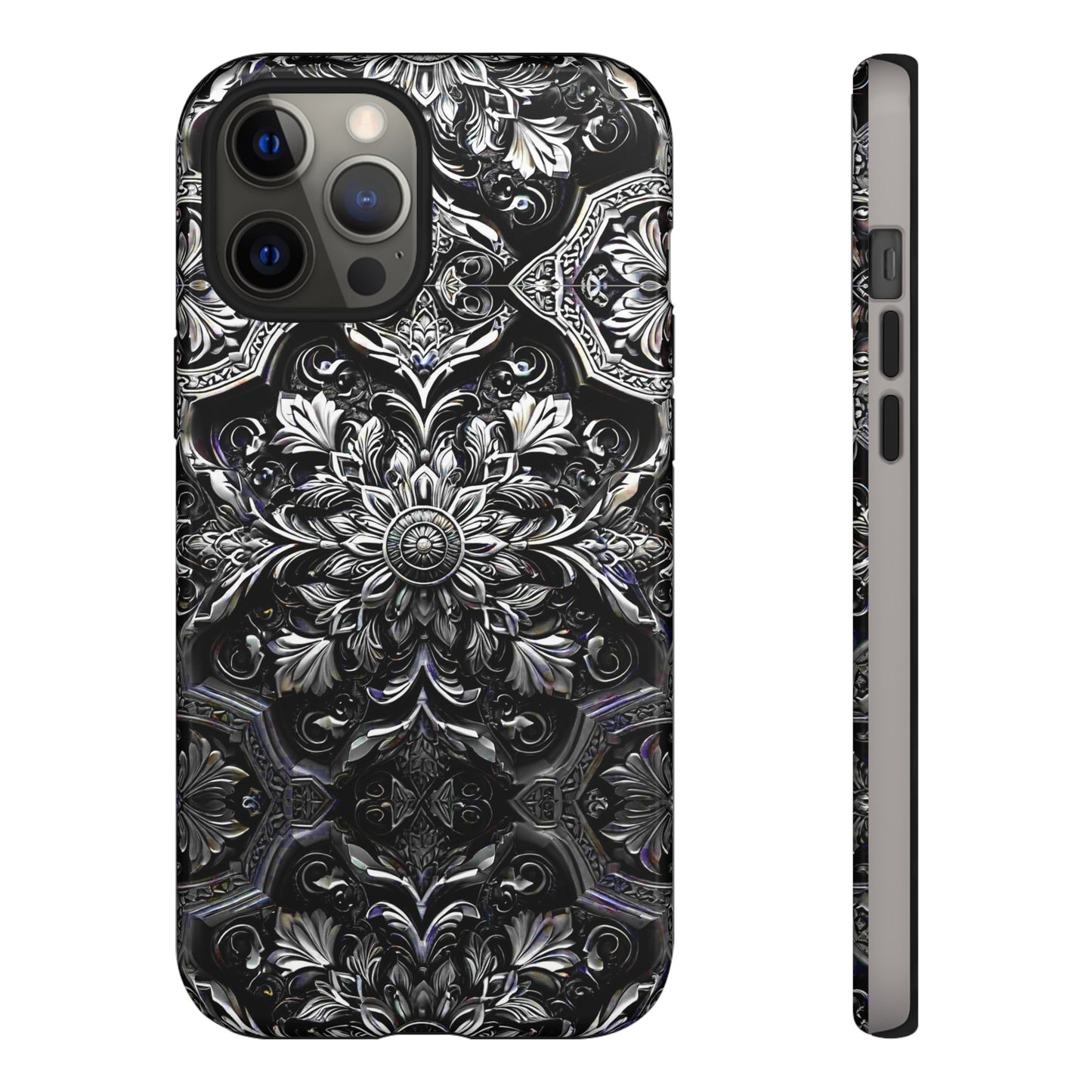 Monochrome Flowers Tough Case