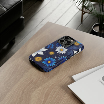 Blue Leaf Pattern Tough Case