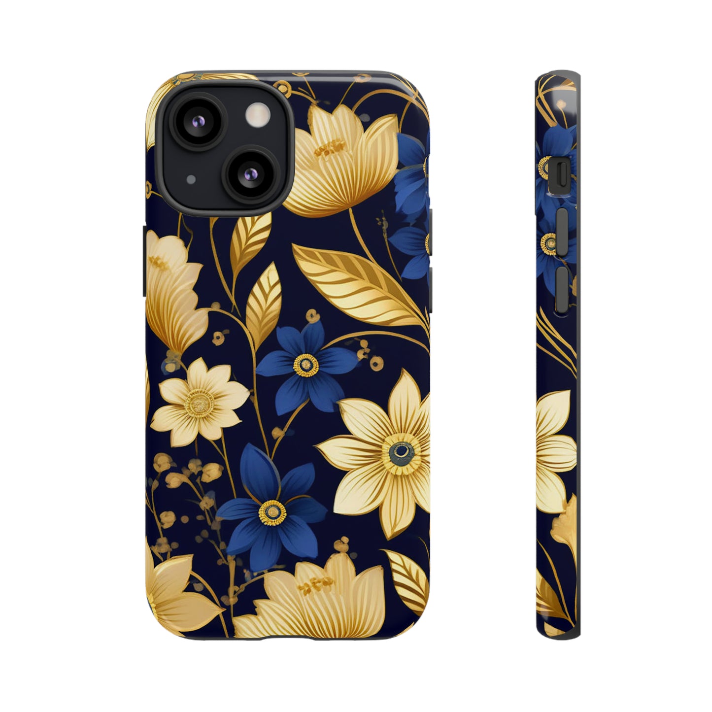 Golden  flower Design Pattern Tough Case