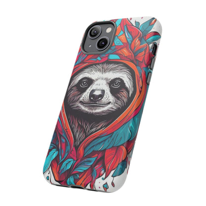 Sloth floral rose print Tough Case