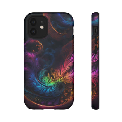 Dark Feather Pattern Tough Case