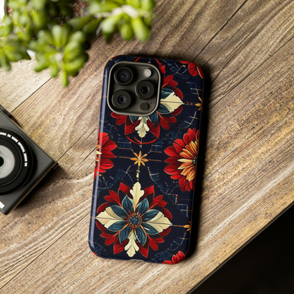 Red  flower Design Pattern Tough Case