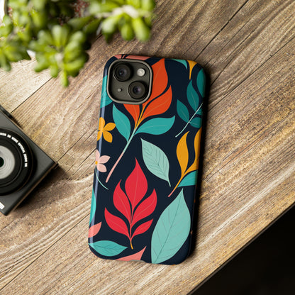 Red Leaf Design Pattern Tough Case