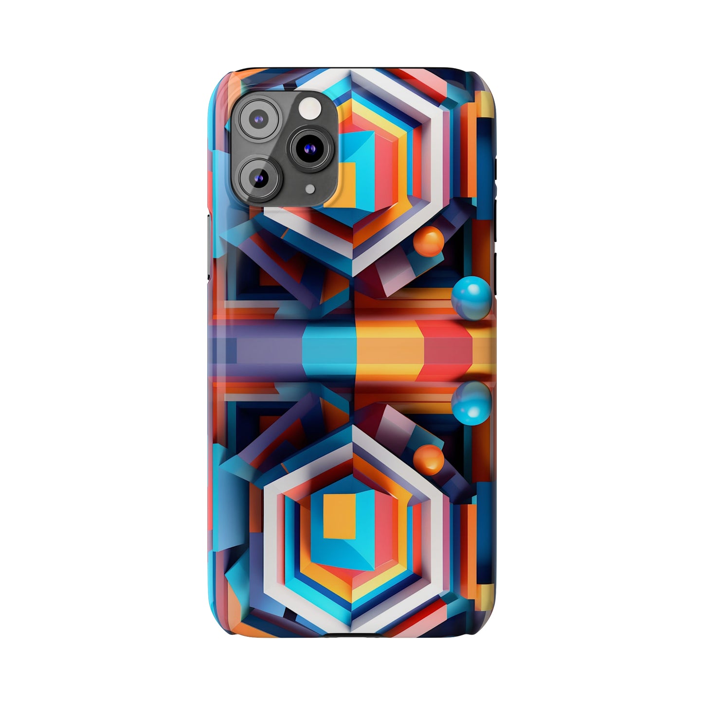 Colored Hexagon Slim Phone Case