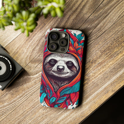 Sloth floral rose print Tough Case