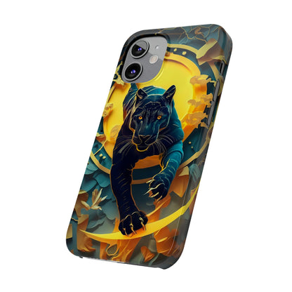 Onyx Black Jaguar Slim Phone Case - Colorwink