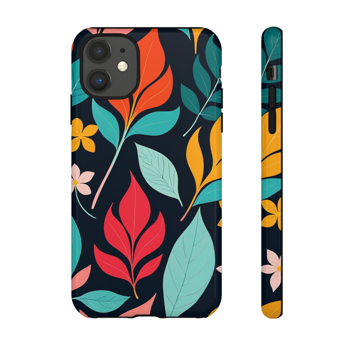 Red Leaf Design Pattern Tough Case