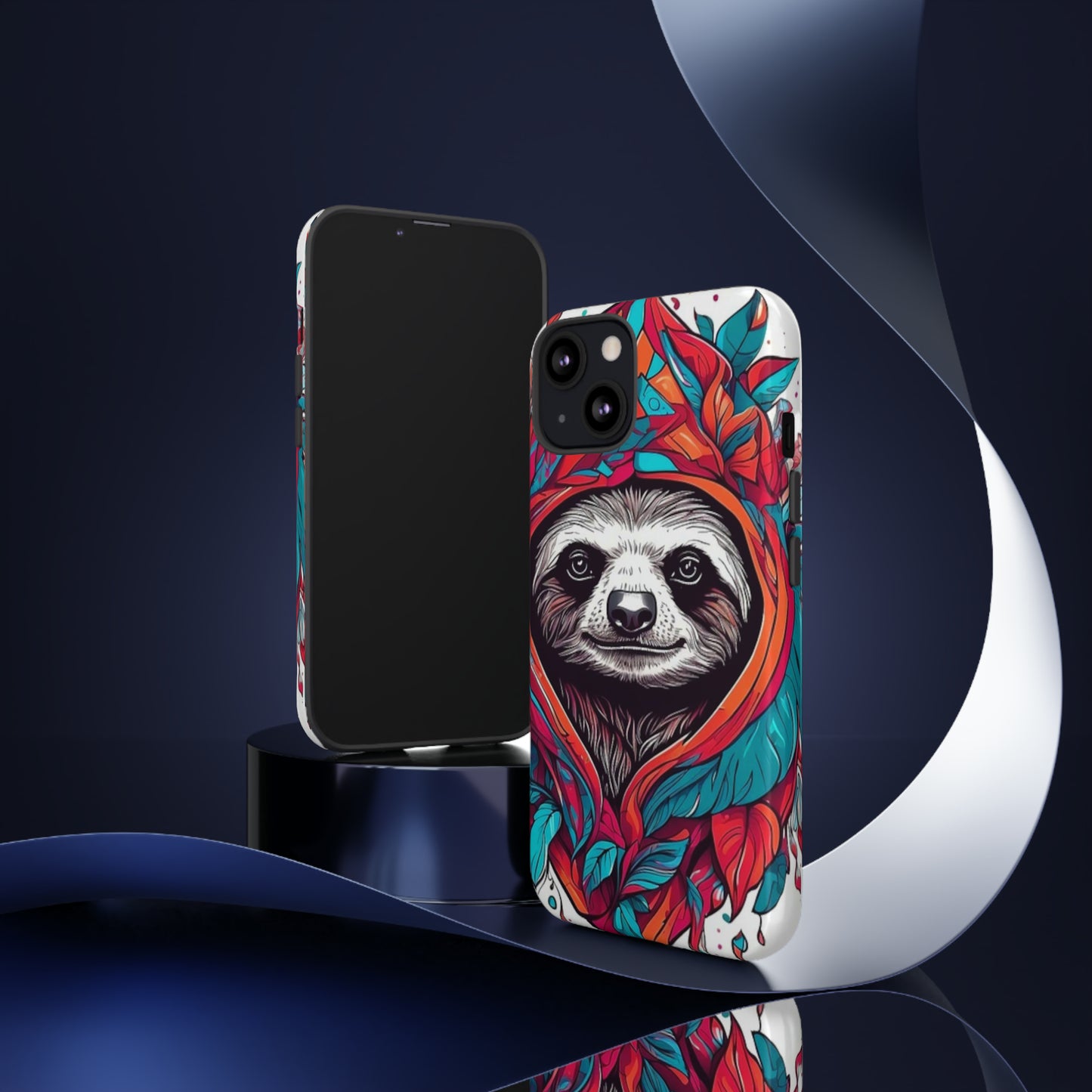 Sloth floral rose print Tough Case