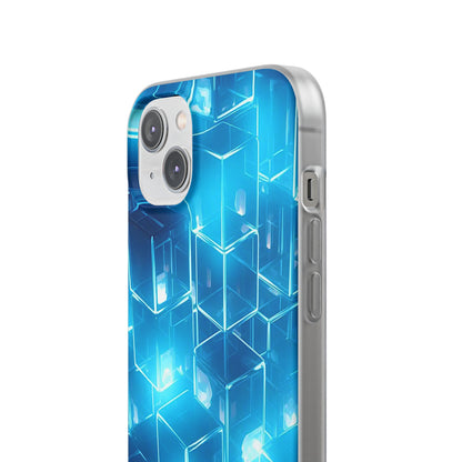 Neon Blue Glow Flexi Case - Colorwink