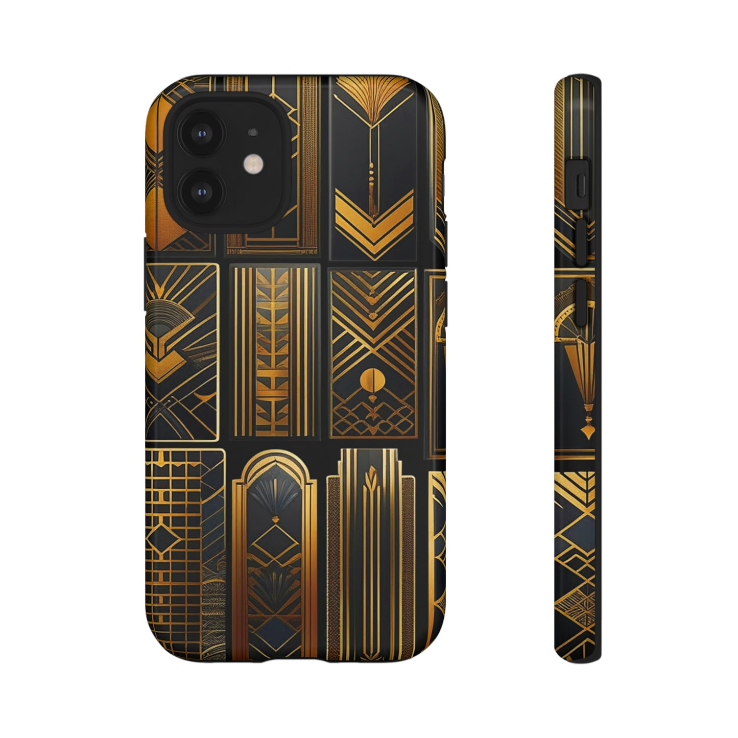 Golden Grid Art Design Pattern Tough Case