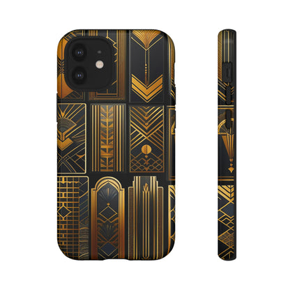 Golden Grid Art Design Pattern Tough Case