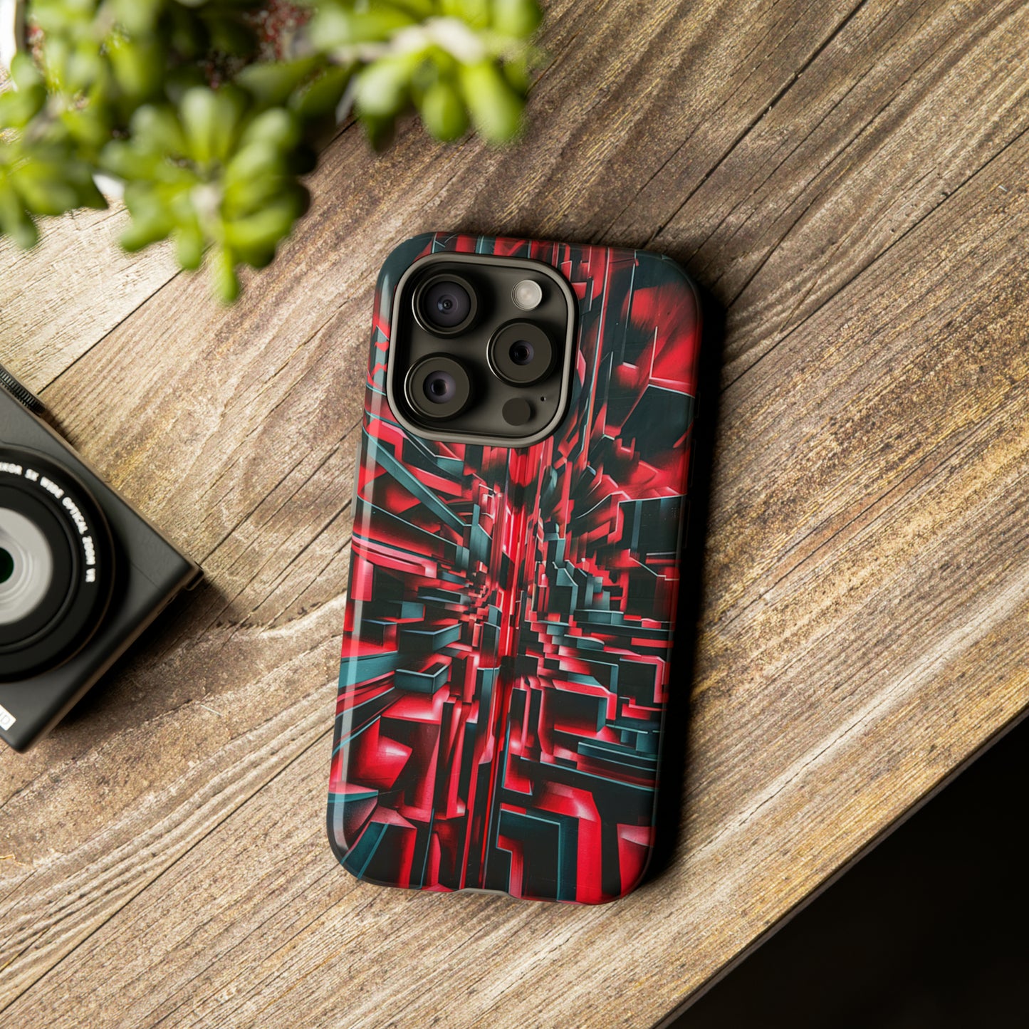 Red Illusion Art  Pattern Tough Case