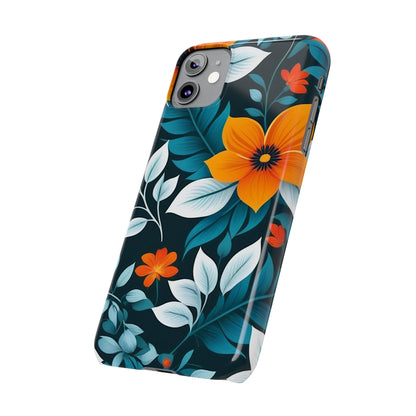 White Flower Slim Phone Case