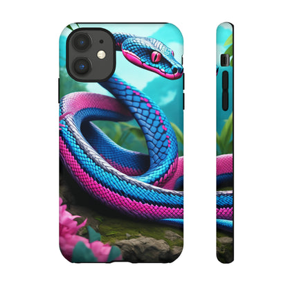 Blue Pink Snake Tough Case