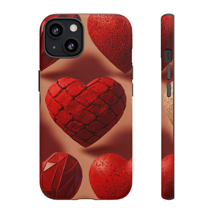 Red Heart Design Pattern Tough Case