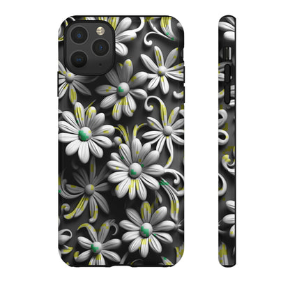 White Flowers Tough Case