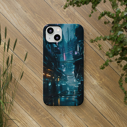 Dystopian Cityscape Biodegradable Case