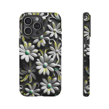 White Flowers Tough Case