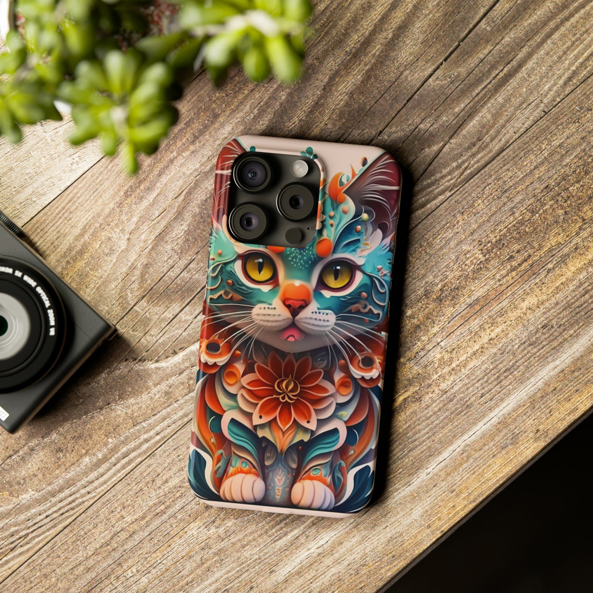 Cute Cat Slim Phone Case - Colorwink