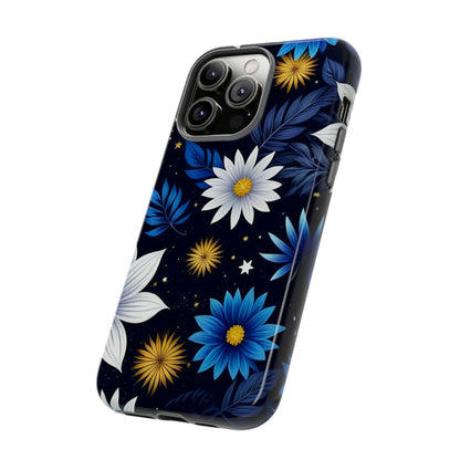 Blue Leaf Pattern Tough Case