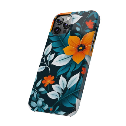 White Flower Slim Phone Case