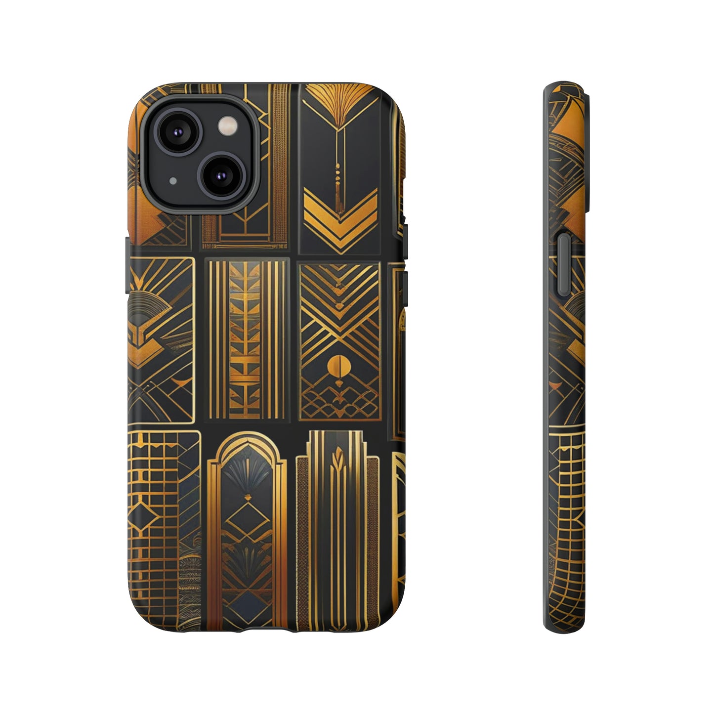 Golden Grid Art Design Pattern Tough Case