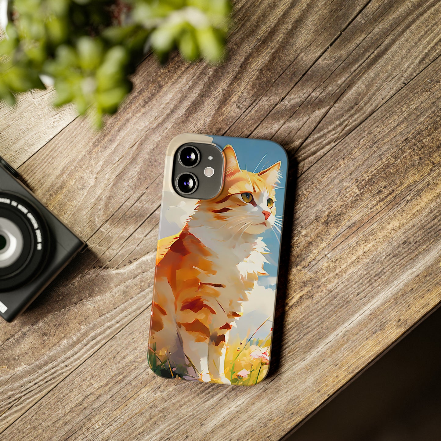 Cat Acrylic Painting Slim Phone Case - Colorwink